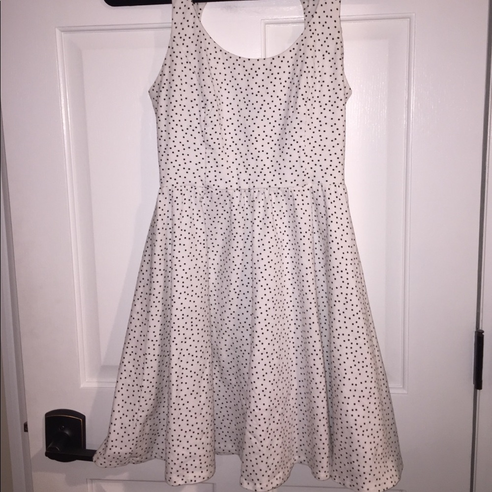 White & Black Polka Dot Dress